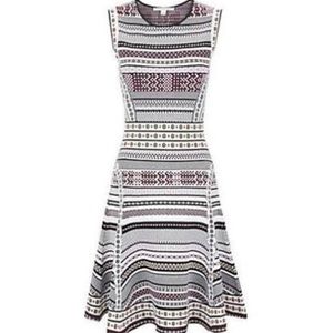 DVF Eleanor Sleeveless Tribal Fit and Flare Dress